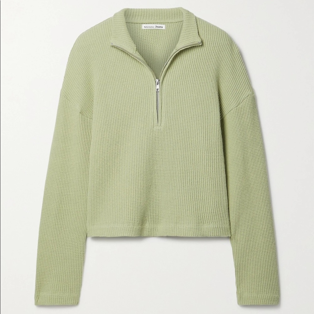 Reformation Yale waffle sweatshirt